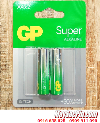 GP15AETA21 Super Alkaline, Pin AA 1.5v GP15AETA21 /LR6 Super Alkaline (Vỉ 2viên), MẪU MỚI